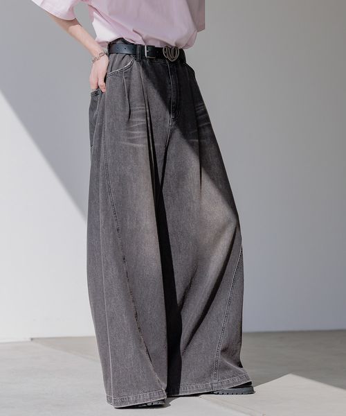 PAGEBOY 【Anui/3サイズ展開】ワイドイージーデニム【再入荷/追加予約】 ブラック Anui ページボーイ 114968 and ST アンドエスティ(旧ドットエスティ) PAGEBOY 【Anui/3サイズ展開】ワイドイージーデニム【再入荷/追加予約】 ブラック Anui ページボーイ 114968 and ST アンドエスティ(旧ドットエスティ)