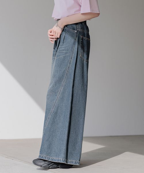 PAGEBOY 【Anui/3サイズ展開】ワイドイージーデニム【再入荷/一部追加予約】 ライトブルー Anui ページボーイ 114968 and ST アンドエスティ(旧ドットエスティ) PAGEBOY 【Anui/3サイズ展開】ワイドイージーデニム【再入荷/一部追加予約】 ライトブルー Anui ページボーイ 114968 and ST アンドエスティ(旧ドットエスティ)
