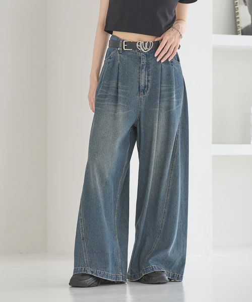 PAGEBOY 【Anui/3サイズ展開】ワイドイージーデニム【再入荷/追加予約】 ライトブルー Anui ページボーイ 114968 and ST アンドエスティ(旧ドットエスティ) PAGEBOY 【Anui/3サイズ展開】ワイドイージーデニム【再入荷/追加予約】 ライトブルー Anui ページボーイ 114968 and ST アンドエスティ(旧ドットエスティ)