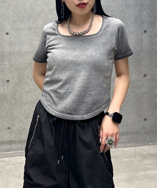 PAGEBOY スクエアネックコンパクトTシャツ チャコールグレー FREE ウィメンズインナー ページボーイ 123758 and ST アンドエスティ(旧ドットエスティ) PAGEBOY スクエアネックコンパクトTシャツ チャコールグレー FREE ウィメンズインナー ページボーイ 123758 and ST アンドエスティ(旧ドットエスティ)