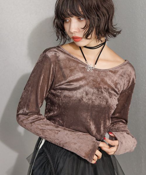 PAGEBOY ベロアチュールロングスリーブ ブラウン FREE ウィメンズインナー ページボーイ 152673 and ST アンドエスティ(旧ドットエスティ) PAGEBOY ベロアチュールロングスリーブ ブラウン FREE ウィメンズインナー ページボーイ 152673 and ST アンドエスティ(旧ドットエスティ)