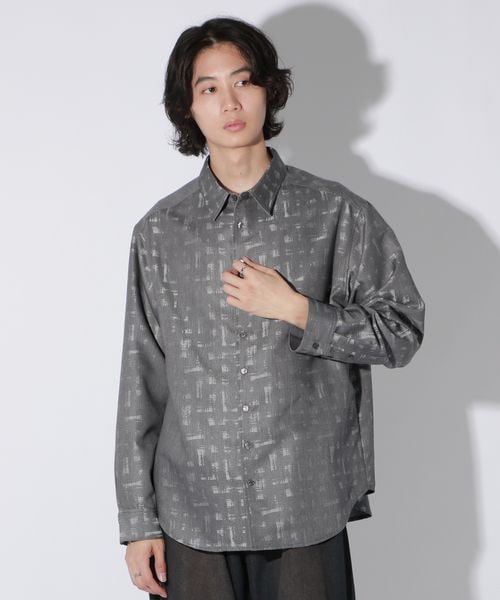PAGEBOY Anui/アートジャガードシャツ グレー Anui ページボーイ 161585 and ST アンドエスティ(旧ドットエスティ) PAGEBOY Anui/アートジャガードシャツ グレー Anui ページボーイ 161585 and ST アンドエスティ(旧ドットエスティ)