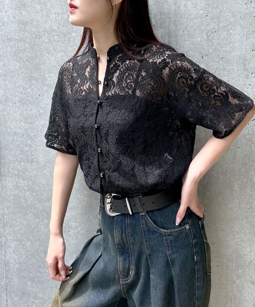 PAGEBOY 【WEB限定アイテム】レースバンドカラーシャツ ブラック FREE ウィメンズインナー ページボーイ 192466 and ST アンドエスティ(旧ドットエスティ) PAGEBOY 【WEB限定アイテム】レースバンドカラーシャツ ブラック FREE ウィメンズインナー ページボーイ 192466 and ST アンドエスティ(旧ドットエスティ)