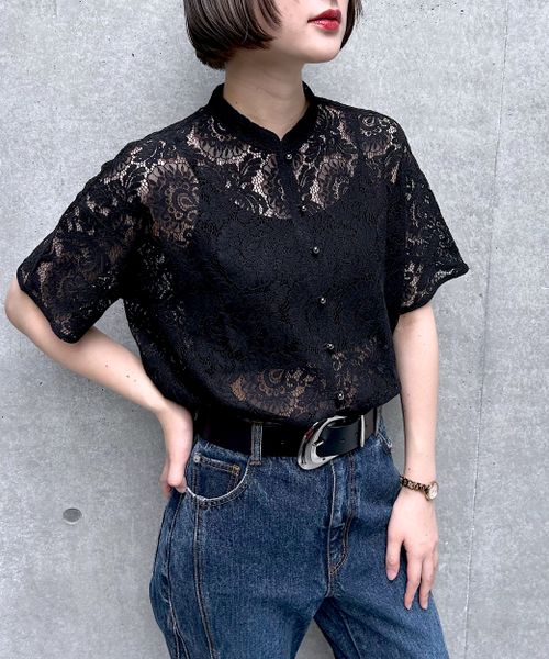 PAGEBOY 【WEB限定アイテム】レースバンドカラーシャツ ブラック FREE ウィメンズインナー ページボーイ 192466 and ST アンドエスティ(旧ドットエスティ) PAGEBOY 【WEB限定アイテム】レースバンドカラーシャツ ブラック FREE ウィメンズインナー ページボーイ 192466 and ST アンドエスティ(旧ドットエスティ)