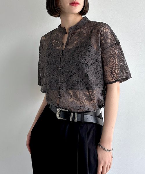 PAGEBOY レースバンドカラーシャツ【WEB限定アイテム】 チャコールグレー FREE ウィメンズインナー ページボーイ 192466 and ST アンドエスティ(旧ドットエスティ) PAGEBOY レースバンドカラーシャツ【WEB限定アイテム】 チャコールグレー FREE ウィメンズインナー ページボーイ 192466 and ST アンドエスティ(旧ドットエスティ)