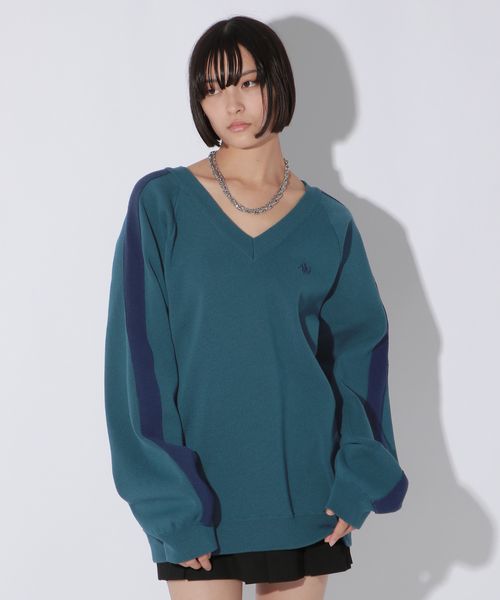 PAGEBOY Anui/ラインスリーブVネックニット カーキ Anui ページボーイ 208651 and ST アンドエスティ(旧ドットエスティ) PAGEBOY Anui/ラインスリーブVネックニット カーキ Anui ページボーイ 208651 and ST アンドエスティ(旧ドットエスティ)