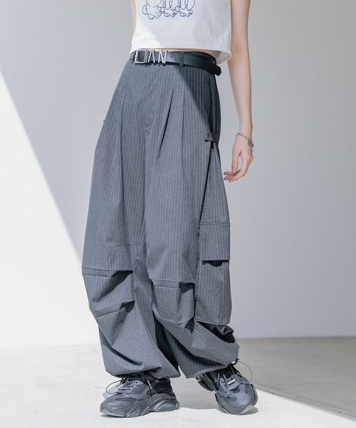 PAGEBOY 【Anui/3サイズ展開】TRタックパラシュートパンツ【再入荷/一部追加予約】 シルバー Anui ページボーイ 243993 and ST アンドエスティ(旧ドットエスティ) PAGEBOY 【Anui/3サイズ展開】TRタックパラシュートパンツ【再入荷/一部追加予約】 シルバー Anui ページボーイ 243993 and ST アンドエスティ(旧ドットエスティ)