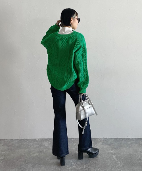 本命ギフト ページボーイ マシュマロケーブルクルーカーディガン Pageboy トップス Hesperiavet Com