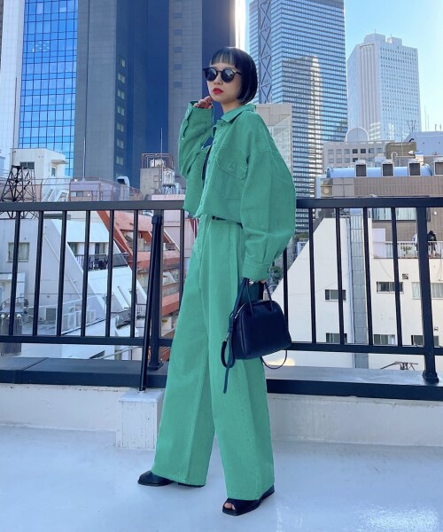 カラーデニムセットアップジャケット 公式 ページボーイ Pageboy 通販