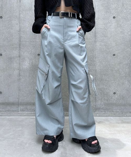 PAGEBOY TRカーゴスラックス【再入荷・新色追加】 ブルー FREE ウィメンズボトムス ページボーイ 288171 and ST アンドエスティ(旧ドットエスティ) PAGEBOY TRカーゴスラックス【再入荷・新色追加】 ブルー FREE ウィメンズボトムス ページボーイ 288171 and ST アンドエスティ(旧ドットエスティ)