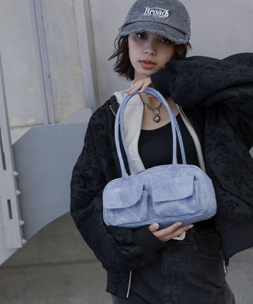 PAGEBOY ロングハンドルボストンバッグ ブルー ウィメンズグッズ ページボーイ 292173 and ST アンドエスティ(旧ドットエスティ) PAGEBOY ロングハンドルボストンバッグ ブルー ウィメンズグッズ ページボーイ 292173 and ST アンドエスティ(旧ドットエスティ)