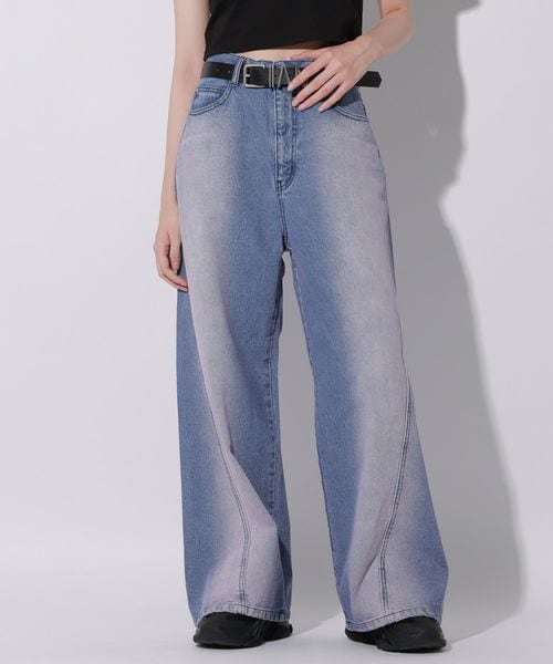 PAGEBOY 【Anui/9サイズ展開】サークルブラストデニム ブルー Anui ページボーイ 318592 and ST アンドエスティ(旧ドットエスティ) PAGEBOY 【Anui/9サイズ展開】サークルブラストデニム ブルー Anui ページボーイ 318592 and ST アンドエスティ(旧ドットエスティ)