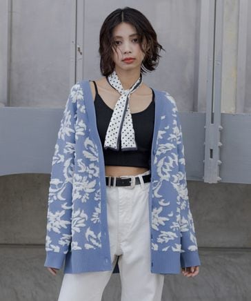 3Dフラワージャガードカーディガン | [公式]ページボーイ(PAGEBOY)通販