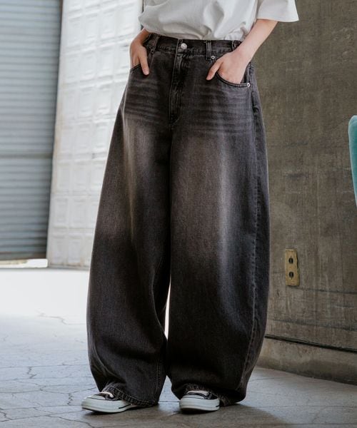PAGEBOY 【PBLIM】バルーンデニム【新色追加/再入荷】 ブラック M LIM ページボーイ 320716 and ST アンドエスティ(旧ドットエスティ) PAGEBOY 【PBLIM】バルーンデニム【新色追加/再入荷】 ブラック M LIM ページボーイ 320716 and ST アンドエスティ(旧ドットエスティ)