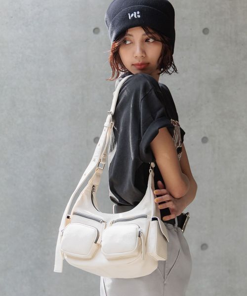 PAGEBOY ZIPポケットBAG オフホワイト ウィメンズグッズ ページボーイ 328099 and ST アンドエスティ(旧ドットエスティ) PAGEBOY ZIPポケットBAG オフホワイト ウィメンズグッズ ページボーイ 328099 and ST アンドエスティ(旧ドットエスティ)