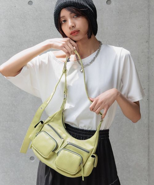 PAGEBOY ZIPポケットBAG グリーン ウィメンズグッズ ページボーイ 328099 and ST アンドエスティ(旧ドットエスティ) PAGEBOY ZIPポケットBAG グリーン ウィメンズグッズ ページボーイ 328099 and ST アンドエスティ(旧ドットエスティ)