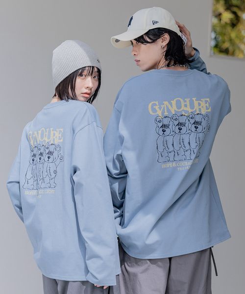 PAGEBOY 【Anui/2サイズ展開】GRMベアー三つ子ロンT ライトブルー Anui ページボーイ 329135 and ST アンドエスティ(旧ドットエスティ) PAGEBOY 【Anui/2サイズ展開】GRMベアー三つ子ロンT ライトブルー Anui ページボーイ 329135 and ST アンドエスティ(旧ドットエスティ)