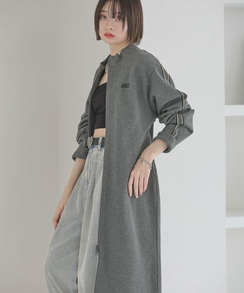 PAGEBOY 【Anui/SETUP対応】マキシトラックジャケット チャコールグレー Anui ページボーイ 411911 and ST アンドエスティ(旧ドットエスティ) PAGEBOY 【Anui/SETUP対応】マキシトラックジャケット チャコールグレー Anui ページボーイ 411911 and ST アンドエスティ(旧ドットエスティ)
