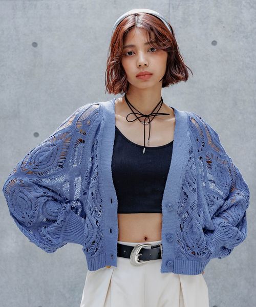 PAGEBOY 【再入荷】スカシリーフニットボレロ ブルー FREE ウィメンズインナー ページボーイ 414159 and ST アンドエスティ(旧ドットエスティ) PAGEBOY 【再入荷】スカシリーフニットボレロ ブルー FREE ウィメンズインナー ページボーイ 414159 and ST アンドエスティ(旧ドットエスティ)