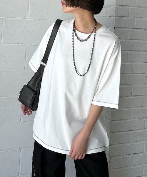 PAGEBOY ステッチルーズT(WEB限定Sサイズ&カラーあり) オフホワイト S ウィメンズインナー ページボーイ 414161 and ST アンドエスティ(旧ドットエスティ) PAGEBOY ステッチルーズT(WEB限定Sサイズ&カラーあり) オフホワイト S ウィメンズインナー ページボーイ 414161 and ST アンドエスティ(旧ドットエスティ)