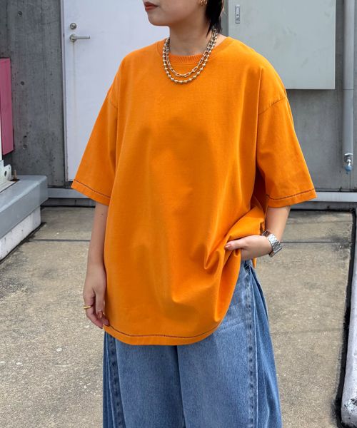 PAGEBOY ステッチルーズT(WEB限定Sサイズ&カラーあり) オレンジ FREE ウィメンズインナー ページボーイ 414161 and ST アンドエスティ(旧ドットエスティ) PAGEBOY ステッチルーズT(WEB限定Sサイズ&カラーあり) オレンジ FREE ウィメンズインナー ページボーイ 414161 and ST アンドエスティ(旧ドットエスティ)