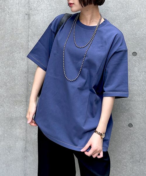 PAGEBOY ステッチルーズT(WEB限定Sサイズ&カラーあり) ダークブルー S ウィメンズインナー ページボーイ 414161 and ST アンドエスティ(旧ドットエスティ) PAGEBOY ステッチルーズT(WEB限定Sサイズ&カラーあり) ダークブルー S ウィメンズインナー ページボーイ 414161 and ST アンドエスティ(旧ドットエスティ)
