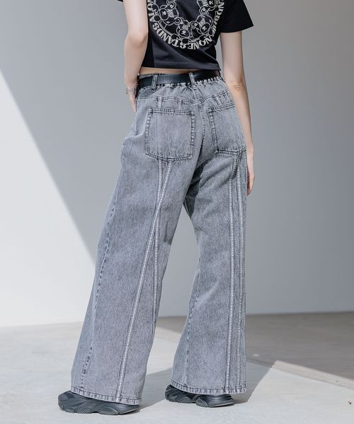 PAGEBOY 【Anui/3サイズ展開】バックラインデニム ブラック Anui ページボーイ 451570 and ST アンドエスティ(旧ドットエスティ) PAGEBOY 【Anui/3サイズ展開】バックラインデニム ブラック Anui ページボーイ 451570 and ST アンドエスティ(旧ドットエスティ)