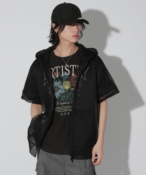 PAGEBOY Anui/メッシュジップパーカー ブラック Anui ページボーイ 490265 and ST アンドエスティ(旧ドットエスティ) PAGEBOY Anui/メッシュジップパーカー ブラック Anui ページボーイ 490265 and ST アンドエスティ(旧ドットエスティ)