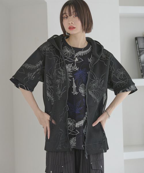PAGEBOY Anui/メッシュジップパーカー ブラック Anui ページボーイ 490265 and ST アンドエスティ(旧ドットエスティ) PAGEBOY Anui/メッシュジップパーカー ブラック Anui ページボーイ 490265 and ST アンドエスティ(旧ドットエスティ)