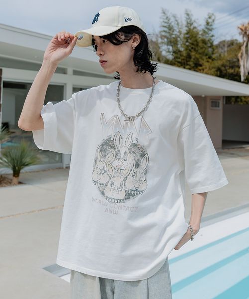 PAGEBOY 【Anui/2サイズ展開】ビンテージロックヤンキーラビットTシャツ【一部追加予約】 オフホワイト Anui ページボーイ 490279 and ST アンドエスティ(旧ドットエスティ) PAGEBOY 【Anui/2サイズ展開】ビンテージロックヤンキーラビットTシャツ【一部追加予約】 オフホワイト Anui ページボーイ 490279 and ST アンドエスティ(旧ドットエスティ)