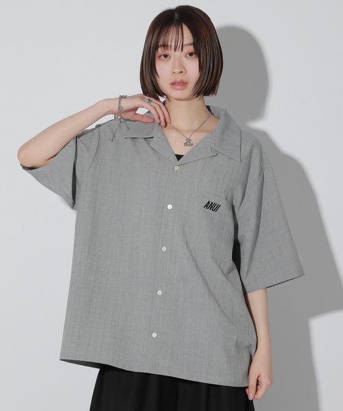 PAGEBOY Anui/アソートカイキンシャツ グレー Anui ページボーイ 492418 and ST アンドエスティ(旧ドットエスティ) PAGEBOY Anui/アソートカイキンシャツ グレー Anui ページボーイ 492418 and ST アンドエスティ(旧ドットエスティ)