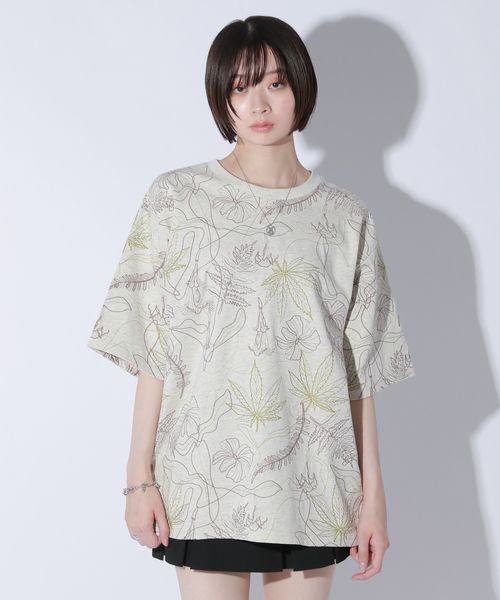 PAGEBOY Anui/フラワーシシュウTシャツ【一部追加予約】 ブラウン Anui ページボーイ 494399 and ST アンドエスティ(旧ドットエスティ) PAGEBOY Anui/フラワーシシュウTシャツ【一部追加予約】 ブラウン Anui ページボーイ 494399 and ST アンドエスティ(旧ドットエスティ)