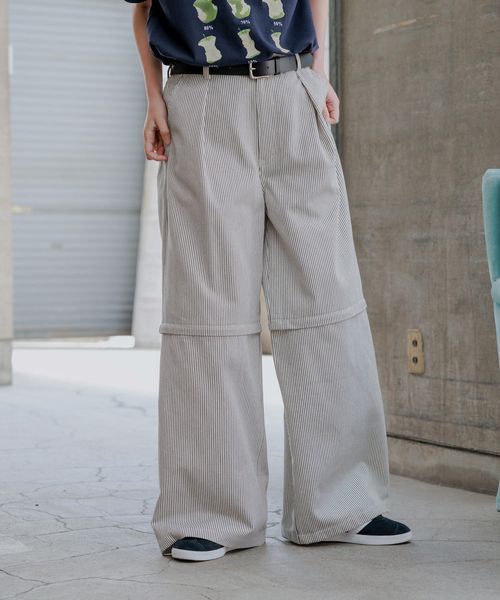 PAGEBOY 【PBLIM】2WAYストライプパンツ オフホワイト M LIM ページボーイ 494408 and ST アンドエスティ(旧ドットエスティ) PAGEBOY 【PBLIM】2WAYストライプパンツ オフホワイト M LIM ページボーイ 494408 and ST アンドエスティ(旧ドットエスティ)