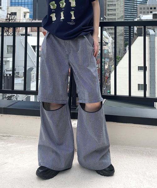 PAGEBOY 【PBLIM】2WAYストライプパンツ ブルー M LIM ページボーイ 494408 and ST アンドエスティ(旧ドットエスティ) PAGEBOY 【PBLIM】2WAYストライプパンツ ブルー M LIM ページボーイ 494408 and ST アンドエスティ(旧ドットエスティ)