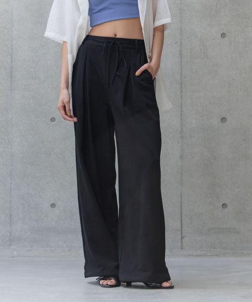 PAGEBOY タックスウェットパンツ【一部WEB限定カラーあり】 ブラック FREE ウィメンズボトムス ページボーイ 495623 and ST アンドエスティ(旧ドットエスティ) PAGEBOY タックスウェットパンツ【一部WEB限定カラーあり】 ブラック FREE ウィメンズボトムス ページボーイ 495623 and ST アンドエスティ(旧ドットエスティ)
