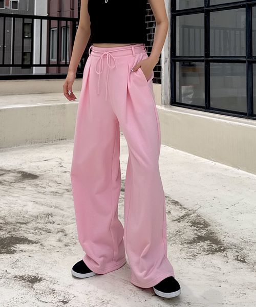 PAGEBOY タックスウェットパンツ【一部WEB限定カラーあり】 ピンク FREE ウィメンズボトムス ページボーイ 495623 and ST アンドエスティ(旧ドットエスティ) PAGEBOY タックスウェットパンツ【一部WEB限定カラーあり】 ピンク FREE ウィメンズボトムス ページボーイ 495623 and ST アンドエスティ(旧ドットエスティ)