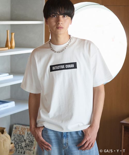 PAGEBOY 【名探偵コナン】コナンボックスロゴTシャツ【PBLIM】 オフホワイト FREE LIM ページボーイ 496826 and ST アンドエスティ(旧ドットエスティ) PAGEBOY 【名探偵コナン】コナンボックスロゴTシャツ【PBLIM】 オフホワイト FREE LIM ページボーイ 496826 and ST アンドエスティ(旧ドットエスティ)