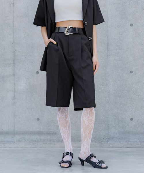PAGEBOY 【セットアップ対応】ライトエステルハーフパンツ ブラック FREE ウィメンズボトムス ページボーイ 497140 and ST アンドエスティ(旧ドットエスティ) PAGEBOY 【セットアップ対応】ライトエステルハーフパンツ ブラック FREE ウィメンズボトムス ページボーイ 497140 and ST アンドエスティ(旧ドットエスティ)