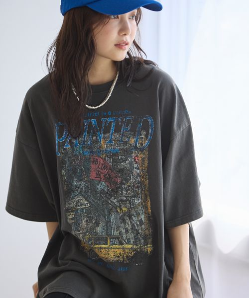 PAGEBOY 【PBLIM】NYビッグシルエットTシャツ チャコールグレー FREE LIM ページボーイ 498443 and ST アンドエスティ(旧ドットエスティ) PAGEBOY 【PBLIM】NYビッグシルエットTシャツ チャコールグレー FREE LIM ページボーイ 498443 and ST アンドエスティ(旧ドットエスティ)