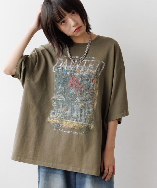 PAGEBOY 【PBLIM】NYビッグシルエットTシャツ カーキ FREE LIM ページボーイ 498443 and ST アンドエスティ(旧ドットエスティ) PAGEBOY 【PBLIM】NYビッグシルエットTシャツ カーキ FREE LIM ページボーイ 498443 and ST アンドエスティ(旧ドットエスティ)