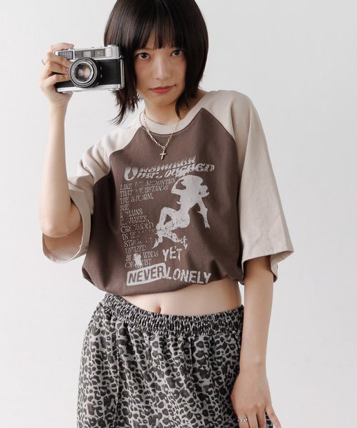 PAGEBOY 【PBLIM】カウガールラグランTシャツ ブラウン FREE LIM ページボーイ 498445 and ST アンドエスティ(旧ドットエスティ) PAGEBOY 【PBLIM】カウガールラグランTシャツ ブラウン FREE LIM ページボーイ 498445 and ST アンドエスティ(旧ドットエスティ)