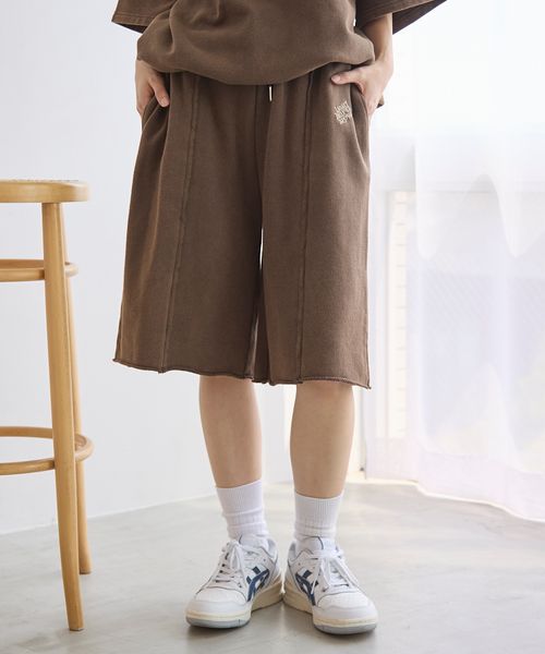 PAGEBOY 【PBLIM/セットアップ対応】ピグメントスウェットショートパンツ ブラウン M LIM ページボーイ 498449 and ST アンドエスティ(旧ドットエスティ) PAGEBOY 【PBLIM/セットアップ対応】ピグメントスウェットショートパンツ ブラウン M LIM ページボーイ 498449 and ST アンドエスティ(旧ドットエスティ)
