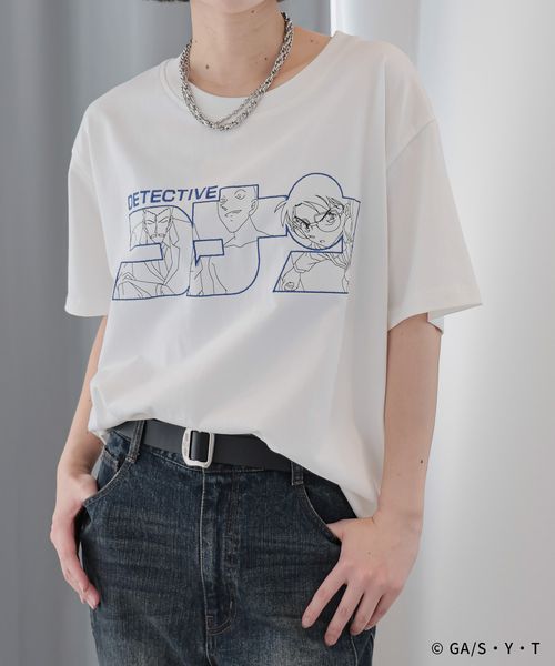 PAGEBOY 【名探偵コナン】コナンキャラロゴTシャツ オフホワイト FREE ウィメンズインナー ページボーイ 499384 and ST アンドエスティ(旧ドットエスティ) PAGEBOY 【名探偵コナン】コナンキャラロゴTシャツ オフホワイト FREE ウィメンズインナー ページボーイ 499384 and ST アンドエスティ(旧ドットエスティ)