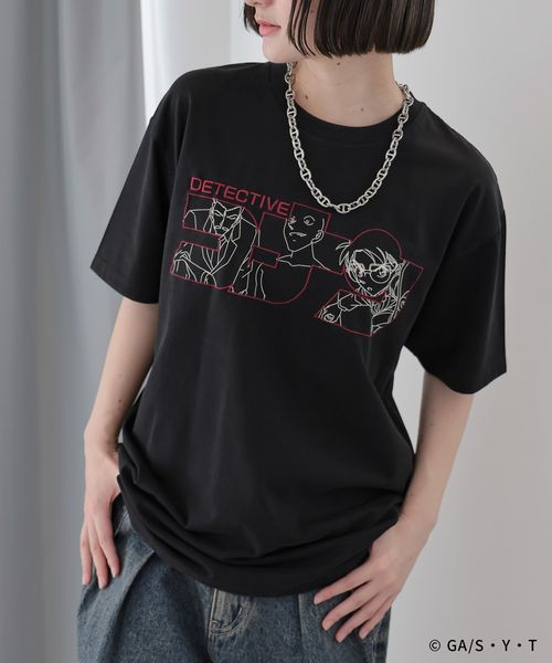 PAGEBOY 【名探偵コナン】コナンキャラロゴTシャツ ブラック FREE ウィメンズインナー ページボーイ 499384 and ST アンドエスティ(旧ドットエスティ) PAGEBOY 【名探偵コナン】コナンキャラロゴTシャツ ブラック FREE ウィメンズインナー ページボーイ 499384 and ST アンドエスティ(旧ドットエスティ)