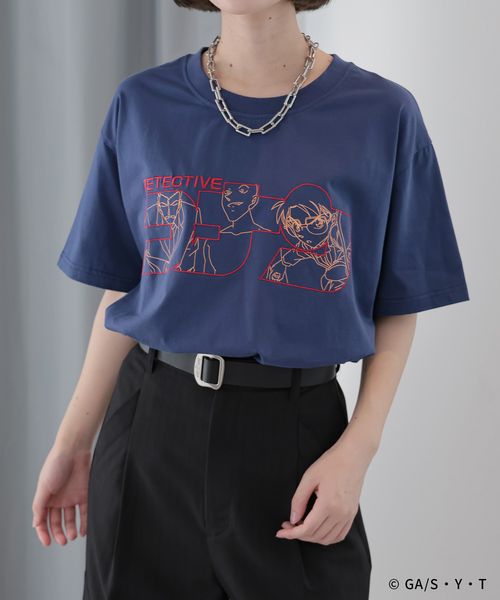 PAGEBOY 【名探偵コナン】コナンキャラロゴTシャツ ネイビー FREE ウィメンズインナー ページボーイ 499384 and ST アンドエスティ(旧ドットエスティ) PAGEBOY 【名探偵コナン】コナンキャラロゴTシャツ ネイビー FREE ウィメンズインナー ページボーイ 499384 and ST アンドエスティ(旧ドットエスティ)