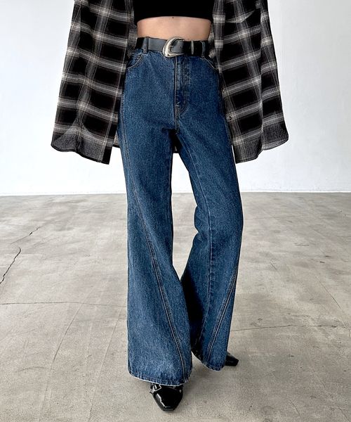PAGEBOY 【XS~Lサイズ展開】スリムレッグフレアデニム【新色追加/再入荷】 ライトブルー XS ウィメンズボトムス ページボーイ 499386 and ST アンドエスティ(旧ドットエスティ) PAGEBOY 【XS~Lサイズ展開】スリムレッグフレアデニム【新色追加/再入荷】 ライトブルー XS ウィメンズボトムス ページボーイ 499386 and ST アンドエスティ(旧ドットエスティ)