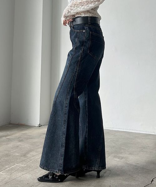 PAGEBOY 【XS~Lサイズ展開】スリムレッグフレアデニム【新色追加/再入荷】 ネイビー S ウィメンズボトムス ページボーイ 499386 and ST アンドエスティ(旧ドットエスティ) PAGEBOY 【XS~Lサイズ展開】スリムレッグフレアデニム【新色追加/再入荷】 ネイビー S ウィメンズボトムス ページボーイ 499386 and ST アンドエスティ(旧ドットエスティ)