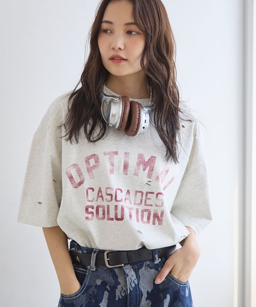 PAGEBOY 【PBLIM】ダメージカレッジTシャツ グレー L LIM ページボーイ 568607 and ST アンドエスティ(旧ドットエスティ) PAGEBOY 【PBLIM】ダメージカレッジTシャツ グレー L LIM ページボーイ 568607 and ST アンドエスティ(旧ドットエスティ)