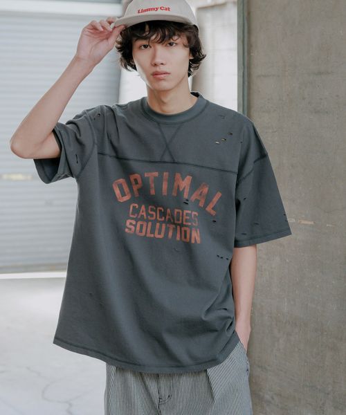 PAGEBOY 【PBLIM】ダメージカレッジTシャツ チャコールグレー L LIM ページボーイ 568607 and ST アンドエスティ(旧ドットエスティ) PAGEBOY 【PBLIM】ダメージカレッジTシャツ チャコールグレー L LIM ページボーイ 568607 and ST アンドエスティ(旧ドットエスティ)