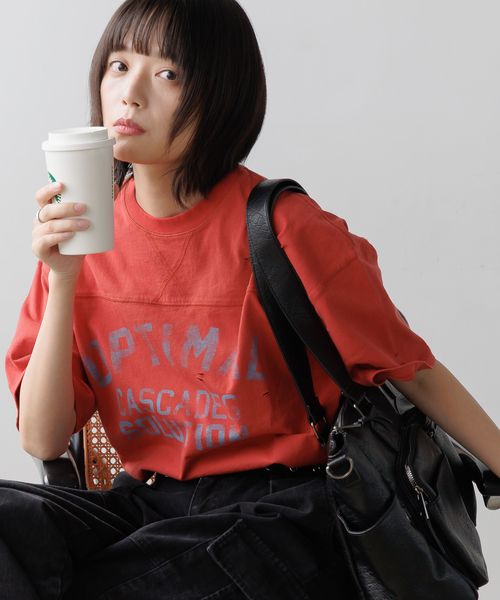 PAGEBOY 【PBLIM】ダメージカレッジTシャツ レッド L LIM ページボーイ 568607 and ST アンドエスティ(旧ドットエスティ) PAGEBOY 【PBLIM】ダメージカレッジTシャツ レッド L LIM ページボーイ 568607 and ST アンドエスティ(旧ドットエスティ)